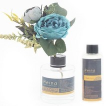 레이나퍼퓸 장미와동백 플라워디퓨저 150ml 2개, 핑크_블랙병/라임바질