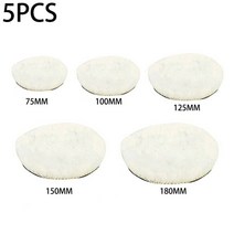 폴리싱 광택기 차량 무선 미니 듀얼 폴리셔 5 크기 75-180mm 양모 연마 디스크 왁싱 연마 버핑 자동차 페인트 관리 폴리 셔 패드 자동차 자동 세척 액세서리, 5개
