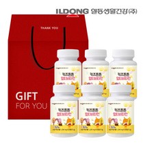 [일동생활건강] 키즈튼튼 어린이 멀티비타민 60정 x 6병 선물세트 총 12개월분 츄어블 종합비타민 건강식품, 단일속성