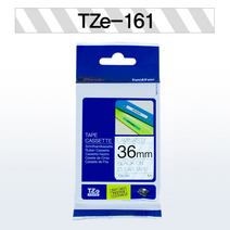 [KT알파쇼핑][브라더정품]라벨테이프 TZe-161(36mm x 8M) 투명바탕/검정글씨, 옵션:TZe-161(투명바탕/검정글씨)