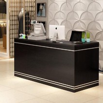 계산대 카운터 포스기 매장 인포 데스크 식당 서랍형 1200 프런트 사무용책상, 130x80x80cm, 블랙