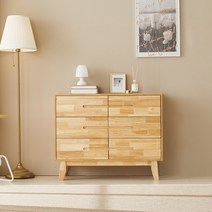 지앤퍼니 체플리 3단 와이드 원목 서랍장, 3단 와이드 서랍장