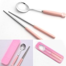 휴대용 수저세트(핑크) 홍보사은품 박람회선물 기발한판촉물