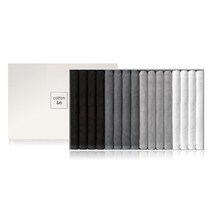 코튼랩 뱀부얀 아기 수건 목욕 타올 150g 16매 선물세트, 1개, 딥그레이 16매세트