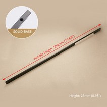 블랙 캐비닛 손잡이 단단한 알루미늄 합금 주방 찬장 문 서랍 가구 하드웨어 5 개, [08] Black Length 500mm