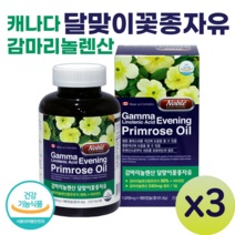 달맞이꽃종자유 감마리놀렌산 180캡슐 캐나다 혈행 월경전 생리전 불편 pms 개선 여성 엄마 영양제 Evening Primrose Gamma Linolenic Acid, 3개, 180정