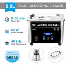 가정용 업소용 60W 800ml 울트라 소닉 클리너 목욕 타이머 쥬얼리 브러쉬 안경 매니큐어 스톤 커터 면도기 부품 초음파, 008S-60W, CHINA, EU