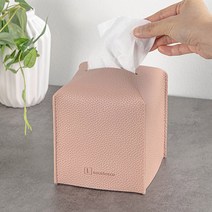 파스텔 인조가죽 미니 각티슈케이스 5color 롤휴지 두루마리 휴지 케이스 각티슈 커버 디스펜서, 02.핑크