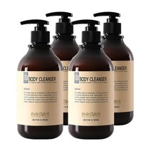 evaclaire 시어버터 바디클렌저 오일 피부보습 바디워시 대용량, 4개, 500ml
