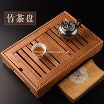 다도 용품 대나무 차판 티 트레이 퇴수기 차 접대용품, 소형, 1개