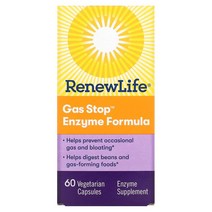 Renew Life Gas Stop Enzyme Formula 리뉴라이프 가스 스탑 엔자임 포뮬러 60베지캡슐, 1개