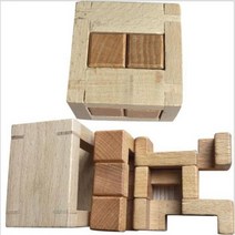 클래식 IQ 3D 나무 연동 버 퍼즐 듣기 잠금 하노이 타워 마인드 두뇌 티저 위한, KM05