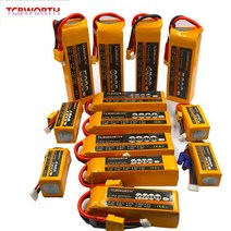 TCBWORTH 리포 배터리 Lipo 14.8V RC LiPo 4S 2200mAh 2600mAh 3300mAh 4000mAh 5200mAh 6000mAh 25C 35C 60C 비행, [03] 60C, [05] 3300mAh XT60 plug