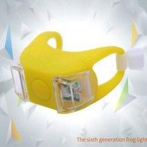자전거 라이트 6 세대 개구리 AG10 배터리 실리콘 방수 Led 야간 사이클링 안전 경고등, CHINA, Yellow 1pcs