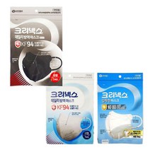 국산 KF80 KF94 입체 방역마스크 1P 3중마스크 얇은마스크 목감기마스크, 크리넥스 KF94데일리방역마스크1P 블랙