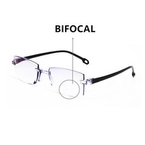 이중 초점 커팅 독서 안경 블루레이 방지 경량 다초점 노안 프레임, 타입B -bifocal, +350