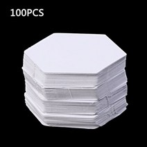 가죽공예 도안 패치 워크 종이 퀼트 바느질 공예에 대 한 100Pcs 육각 템플릿 DIY 6 크기, 05 26