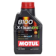 모튤 8100 엑스 클린 EFE 5W30-1L C2 C3 100%합성유 엔진오일 X-CLEAN, 1개, 5w30