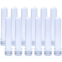 12개 40ML(25 x 140mm) JamHooDirect의 스크류 캡이 있는 투명 플라스틱 테스트 튜브, 한개옵션0
