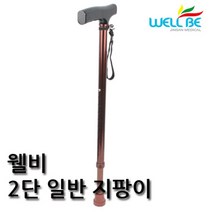 메디컬나인 2단지팡이 보행보조 어르신 알루미늄지팡이 어르신용 환자용 재활운동, 1개