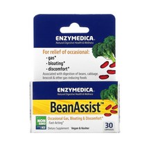 엔자이메디카 BeanAssist 빈어시스트 30베지캡슐 알파갈락토오스 알파갈락토스 분해효소 Alpha Galactosidase 알파 갈락토시다제 비건 베지테리언 Vegan 식물성