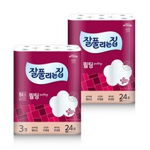 잘풀리는집 퀼팅 롤화장지 30m, 24롤, 2팩