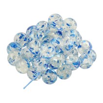 STK 1 개의 물가 합성 호박색 느슨한 구슬 12mm 명확한 파란 둥근 구슬 보석