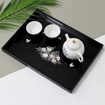 [박씨상방] 나전칠기 벚꽃나비 자개쟁반, 단품