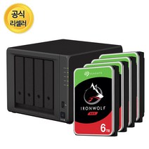 시놀로지 나스 정품 DS923+ NAS 4베이 HDD 미포함, DS923+ 아이언울프 6TB x4