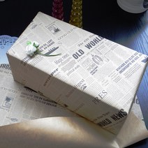 비엘씨 크라프트영문 빈티지 레트로 스탬프 촬영소품 기프트 포장지 10장(53x78cm), 10장, 뉴스페이퍼