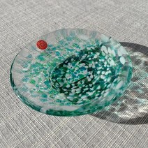 클래식 일본 컬러 유리 접시 창의적인 식탁 서비스 트레이 스시 차 테이블 스낵 디저트, 02 B 10cm