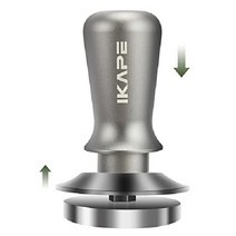 IKAPE 58mm 에스프레소 탬퍼 / 호환 머신 란실리오 Gaggia 보텀리스 포터필터, 51MM, 은