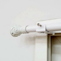 편한리빙 못없이 다는 커튼봉 브라켓 + 25mm커튼봉 세트, 화이트 190~300cm