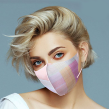 혼주 마스크 새부리형 핑크색 화장 안묻는 연핑크 컬러 비말 웨딩 결혼식 빨아쓰는 한복, 천청색, 대형