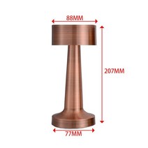 단스탠드 탁상 조명 인테리어 미드센추리 스탠드 카페 led 테이블 램프 레트로 바 커피 데스크탑 야간 충전식 터치 센서 무선 레스토랑 침실 호텔 장식, d-로즈 골드