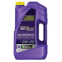 Royal Purple ROY51020 API-Licensed SAE 0W-20 High Performance Synthetic Motor Oil - 5 qt. null, 1, 5 Quart (160 Ounces)