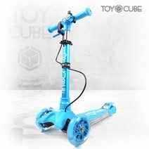 오감플레이_토이큐브 티 큐브 A1 LED킥보드 접이식 높이조절 씽씽카, 블랙