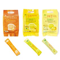 제주앤팜 제주가 키운 과일차 액상스틱 꿀유자차 30p + 레몬차 30p + 한라봉차 30p 3종 세트 총 90포, 꿀유자차+레몬차+한라봉차 3종세트