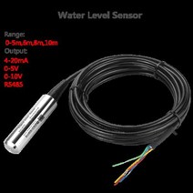 환수 어항환수 엔진양수기 배수펌프 액체 레벨 센서 송신기 물 탱크 압력 컨버터, RS485 Output+8M Range 8M Cable