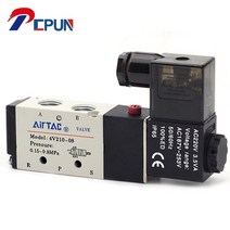 캠핑냉장고 냉온장고 차량용냉장고5웨이 2 위치 Airtac 전기 솔레노이드 밸브 4V210-08 DC 24V DC12V AC110, 04 DC12V