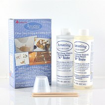 플루이드아트 어메이징 고점도에폭시레진 (clear cast) 473ml 16fl.oz (주제+경화제) 레진 공예 아트 DIY