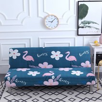 SKANDSALO 접이식 쇼파침대 커버 심플 편안한 손잡이없음 쇼파커버 소파패드 만능 완전덮개커버 3인용, C14-홍학새 의연(360도 탄력 사각지대없이 일지않는