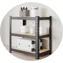 철제 조립이 쉬운 스틸 3단 선반(블랙) 80x30x88cm 진열대