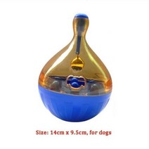 강아지자율배식 자동 간식기 고양이정수기 대화형 개 장난감 슬로우 푸드 공 음식 디스펜서 치료 개를 위한 더 똑똑한 애완 동물 훈련 용품, Large Tumbler