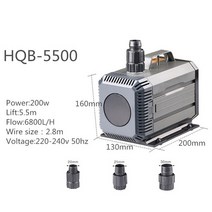 외부여과기 걸이식 미니어항 수족관용품 SUNSUN HQB 워터 펌프 잉어 물고기 연못 풍경 배수 탱크 수족관 잠, 08 HQB-5500_03 UK adapter plug