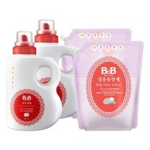 비앤비 세제 용기 1500ml 1개 + 유연제(베르가못) 1800ml 캡리필 맞춤구성, 2세트