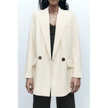 하프 드레이프 더블 브레스티드 루즈핏 코트 블레이저 자켓 3color