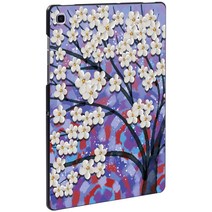 태블릿 케이스 파우치 커버 Funda 삼성 갤럭시 탭 A7 라이트 8.7 "/탭 A 2019 T510 T515 10.1"/탭 S5e T720 정제 슬리브 케이스 플라스틱 하드 뒷면 커버, 01 Tab A 10.1 T510 T515, 37 purple tree paint