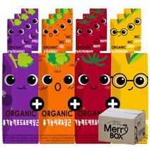125mlx16개 혼합맛 크니쁘니 유기농쥬스 적포도 레드비트&토마토, 01){적포도4+사과4+비트4+오렌지4}