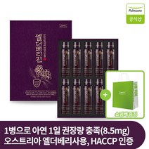 풀무원 지친일상에 건강선물 엘더베리진 선물세트 10병 + 쇼핑백증정, 1box, 50ml